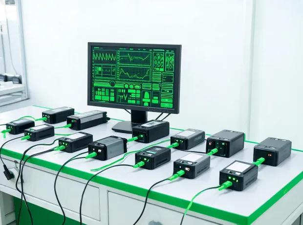 Battery and charger evaluation area