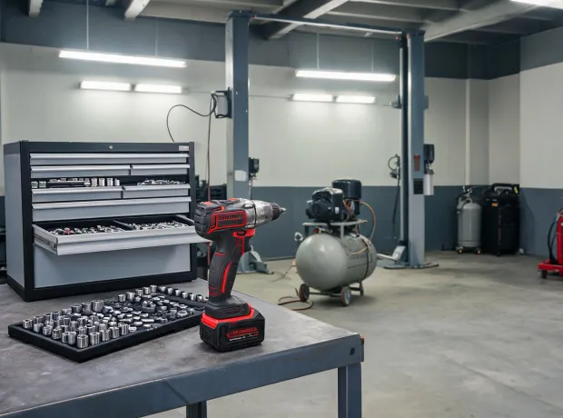 Tool service bench for automotive repair